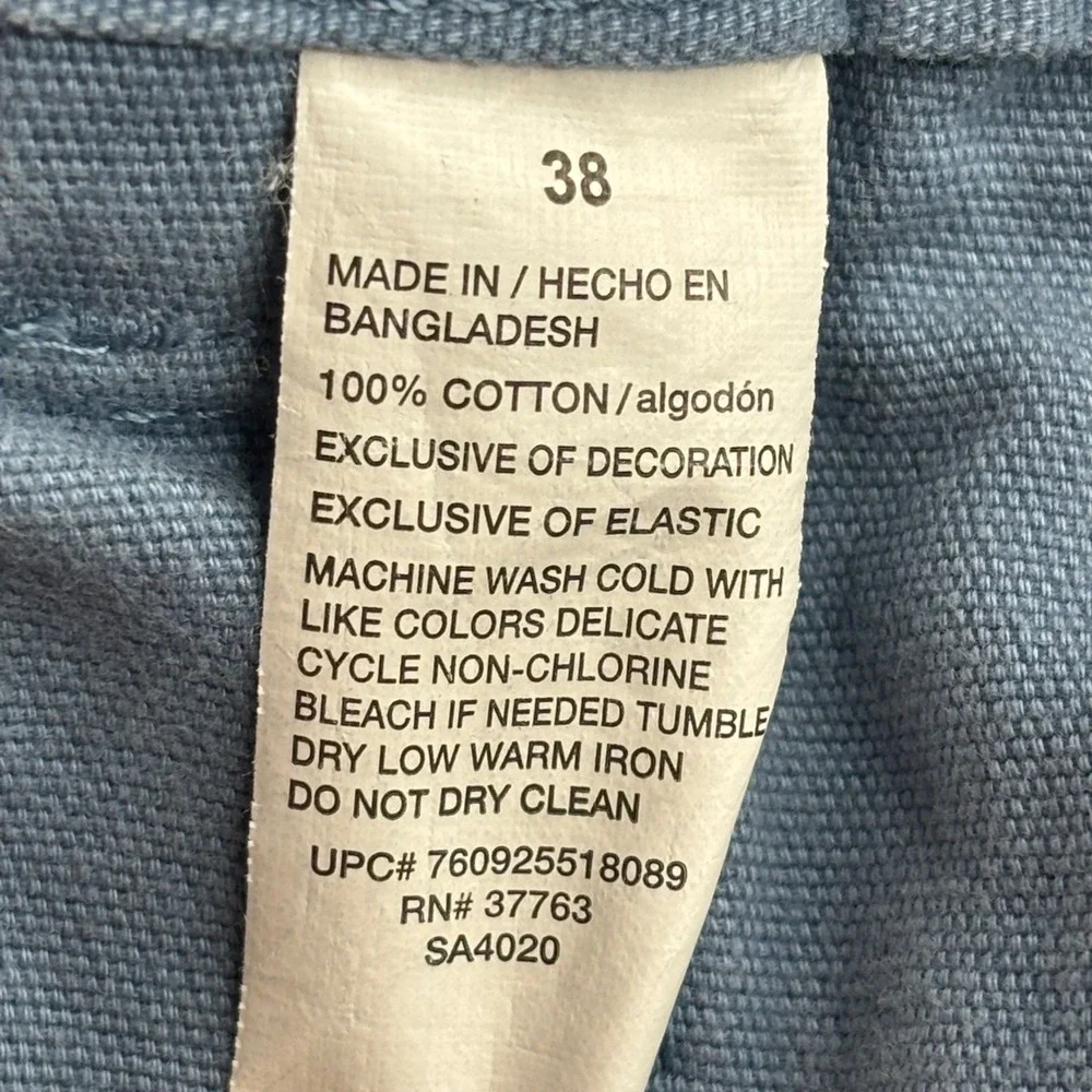 Savane‎ Cargo Shorts Mens 38x8 Blue Gray Cotton Elastic Waist Utility Casual